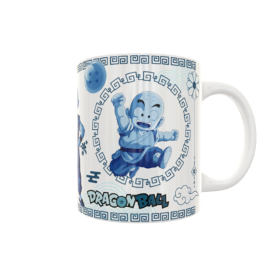 Dragon Ball Krilin Arte Oriental Plantilla Editable para Taza de Sublimación Gratis