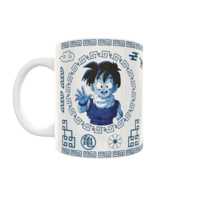 Alternative view of Dragon Ball Gohan Arte Oriental Plantilla Editable para Taza de Sublimación
