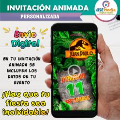 Jurassic World Dominion Dinosaurios – Video Invitación Animada de Cumpleaños para WhatsApp
