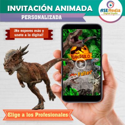 Jurassic World Dominion Dinosaurios – Video Invitación Animada de Cumpleaños para WhatsApp