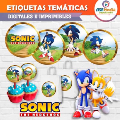 Sonic Etiquetas Temáticas Imprimibles