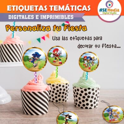 Sonic Etiquetas Temáticas Imprimibles - Imagen 3