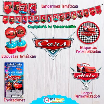 Cars Etiquetas Temáticas Imprimibles - Imagen 6