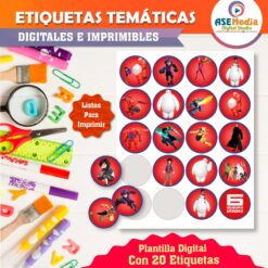 Alternative view of 6 Grandes Héroes Baymax Etiquetas Temáticas Imprimibles