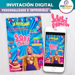 Luli Pampin Invitación de Cumpleaños Digital Personalizada