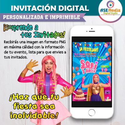 Luli Pampin Invitación de Cumpleaños Digital Personalizada