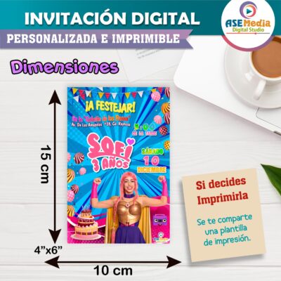 Luli Pampin Invitación de Cumpleaños Digital Personalizada
