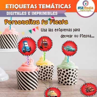 Cars Etiquetas Temáticas Imprimibles - Imagen 3