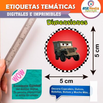Cars Etiquetas Temáticas Imprimibles - Imagen 5