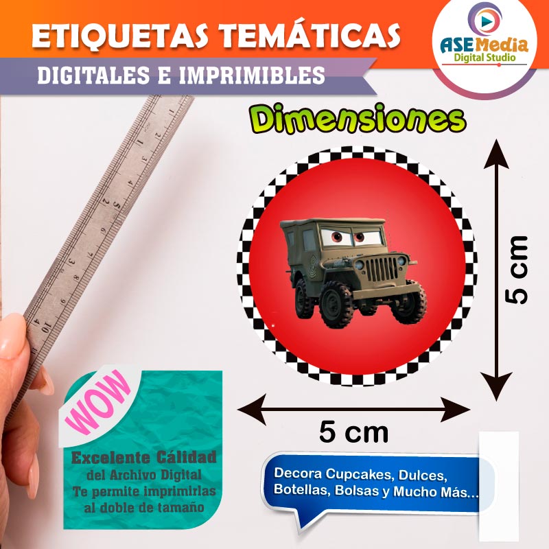 Cars Etiquetas Temáticas Imprimibles - Imagen 5