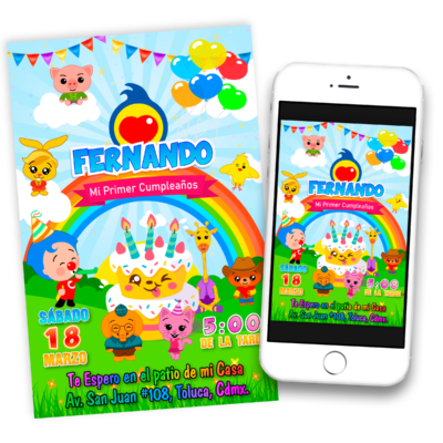 El Payaso Plim Plim Invitación de Cumpleaños Digital Personalizada #2