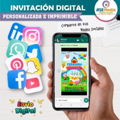 El Payaso Plim Plim Invitación de Cumpleaños Digital Personalizada #2