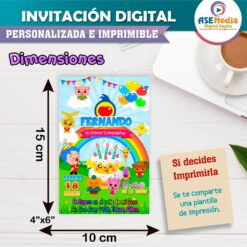 El Payaso Plim Plim Invitación de Cumpleaños Digital Personalizada #2