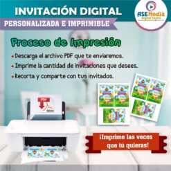El Payaso Plim Plim Invitación de Cumpleaños Digital Personalizada #2