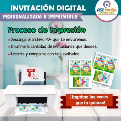 El Payaso Plim Plim Invitación de Cumpleaños Digital Personalizada #2