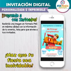 Mi Primer Cumpleaños Invitación Digital Personalizada