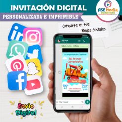 Mi Primer Cumpleaños Invitación Digital Personalizada