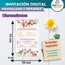 Mis XV Años Rosa Pastel Invitación Digital