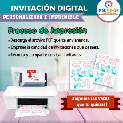 Mis XV Años de Unicornio Invitación Digital