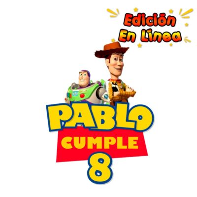 Toy Story Logo Digital Editable En Línea Gratis para Cumpleaños