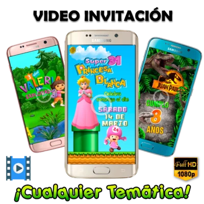 Invitación Animada Personalizada en Video ¡Temática Especial!