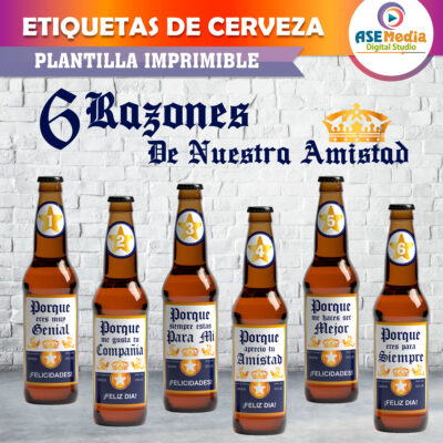 6 Razones De Nuestra Amistad Etiquetas Imprimibles Cervezas Corona