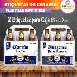 6 Razones para Amarte Etiquetas Imprimibles Cervezas Corona