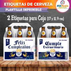 Feliz Cumpleaños Etiquetas Imprimibles Cervezas Corona