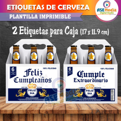 Feliz Cumpleaños Etiquetas Imprimibles Cervezas Corona