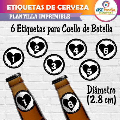 Etiquetas Cervezas 6 Razones para Amarte Archivo Imprimible