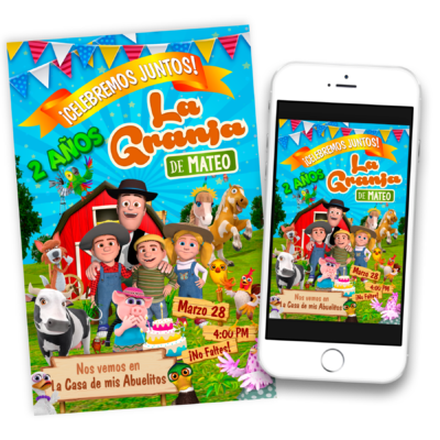 La Granja de Zenón Invitación Digital Personalizada