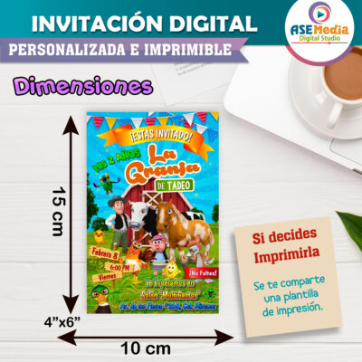 La Granja de Zenón Invitación Digital Personalizada #2