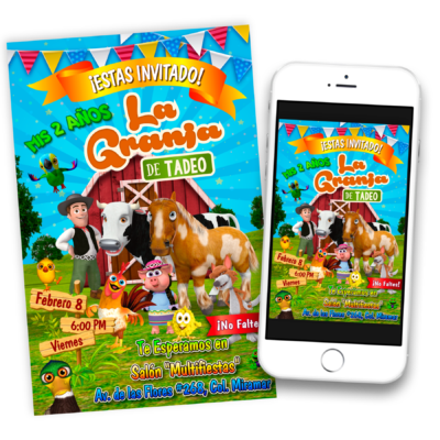 La Granja de Zenón Invitación Digital Personalizada #2