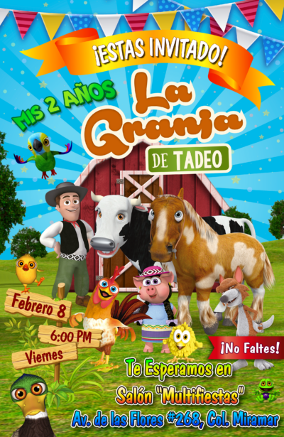 La Granja de Zenón Invitación Digital Personalizada #2