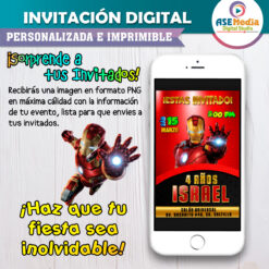 Iron Man Invitación Digital Personalizada