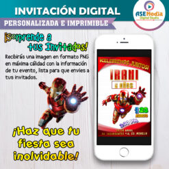 Iron Man Invitación Digital Personalizada #2