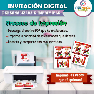 Iron Man Invitación Digital Personalizada #2