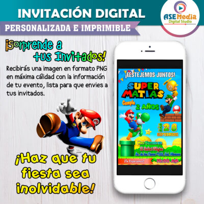 Mario Bros Invitación Digital