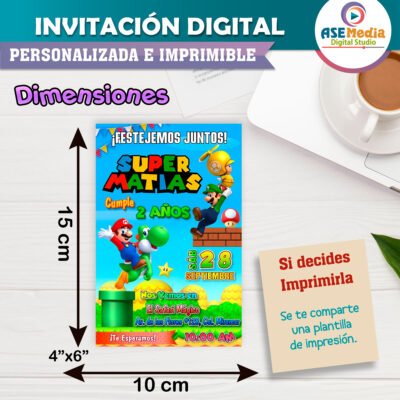 Mario Bros Invitación Digital