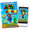 Mario Bros Invitación Digital de Cumpleaños Personalizada Mod. 02
