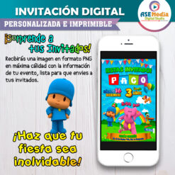 Pocoyo Invitación Digital Personalizada