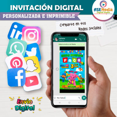 Pocoyo Invitación Digital Personalizada