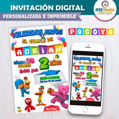 Pocoyo Invitación Digital Mod 02