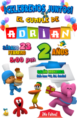 Pocoyo Invitación Digital Mod 02