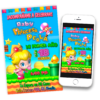 Baby Princesa Peach Invitación de Cumpleaños Digital Personalizada