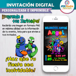 Rainbow Friends Invitación Digital Personalizada #2