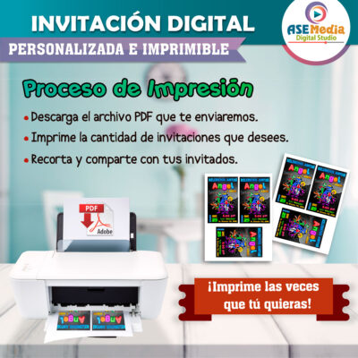Rainbow Friends Invitación Digital Personalizada #2