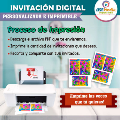 Rainbow Friends Invitación Digital De Cumpleaños Mod. 03