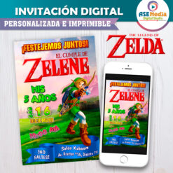 La Leyenda de Zelda Invitación Digital Personalizada