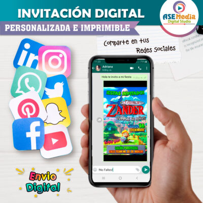 Zelda Invitación Digital Personalizada